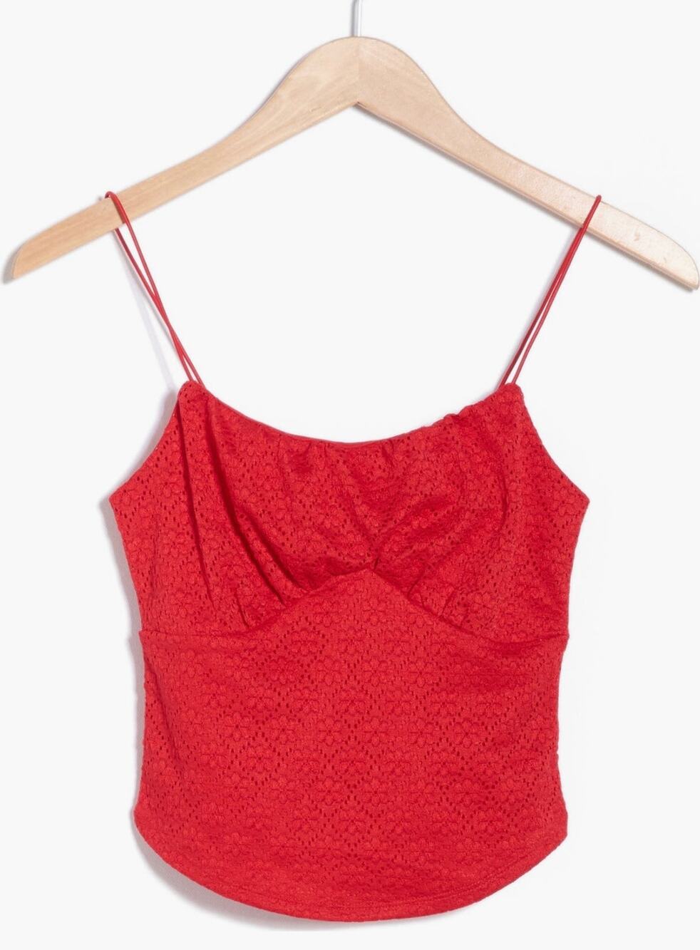 Madden Girl Red Lace Corset Cami Top M  Spaghetti Strap NWT